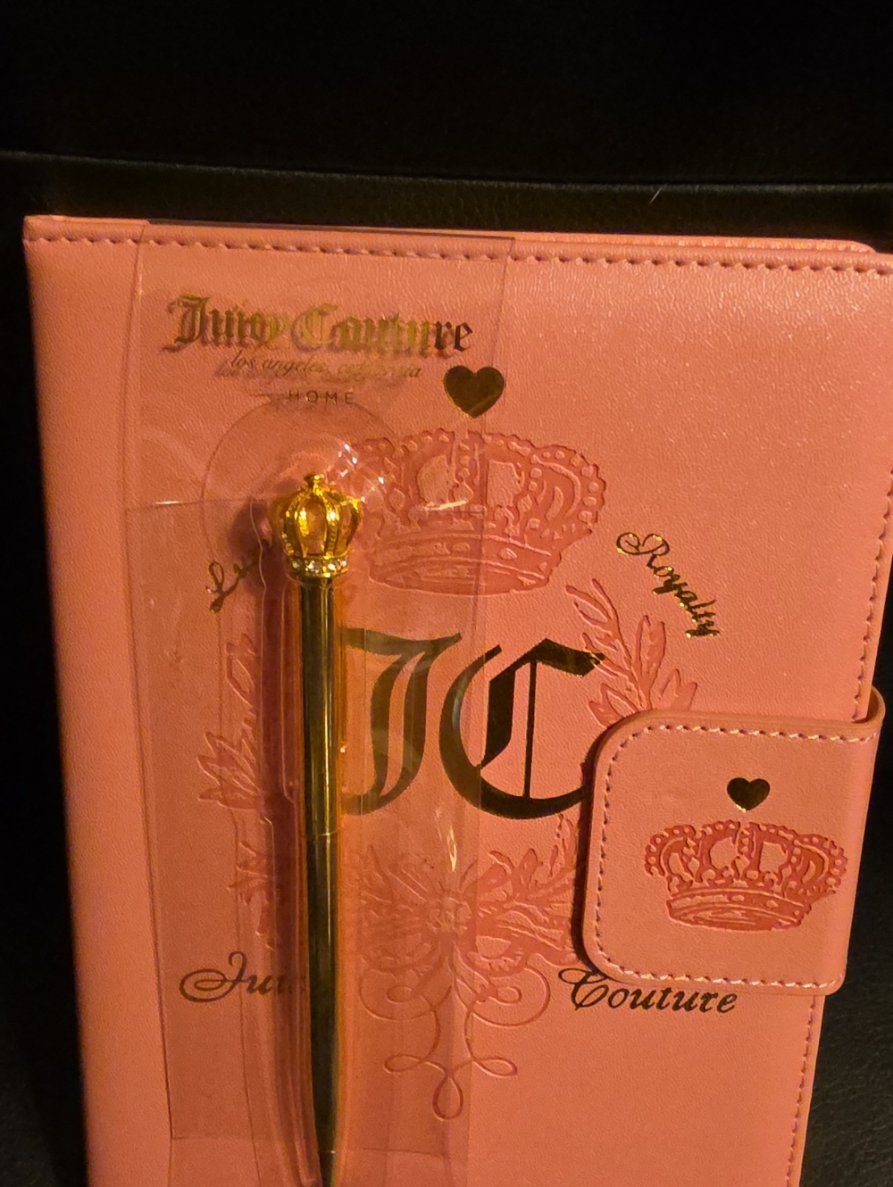 Juicy Couture Pink Journal with Gold Crown Pen - Picture 3 of 5